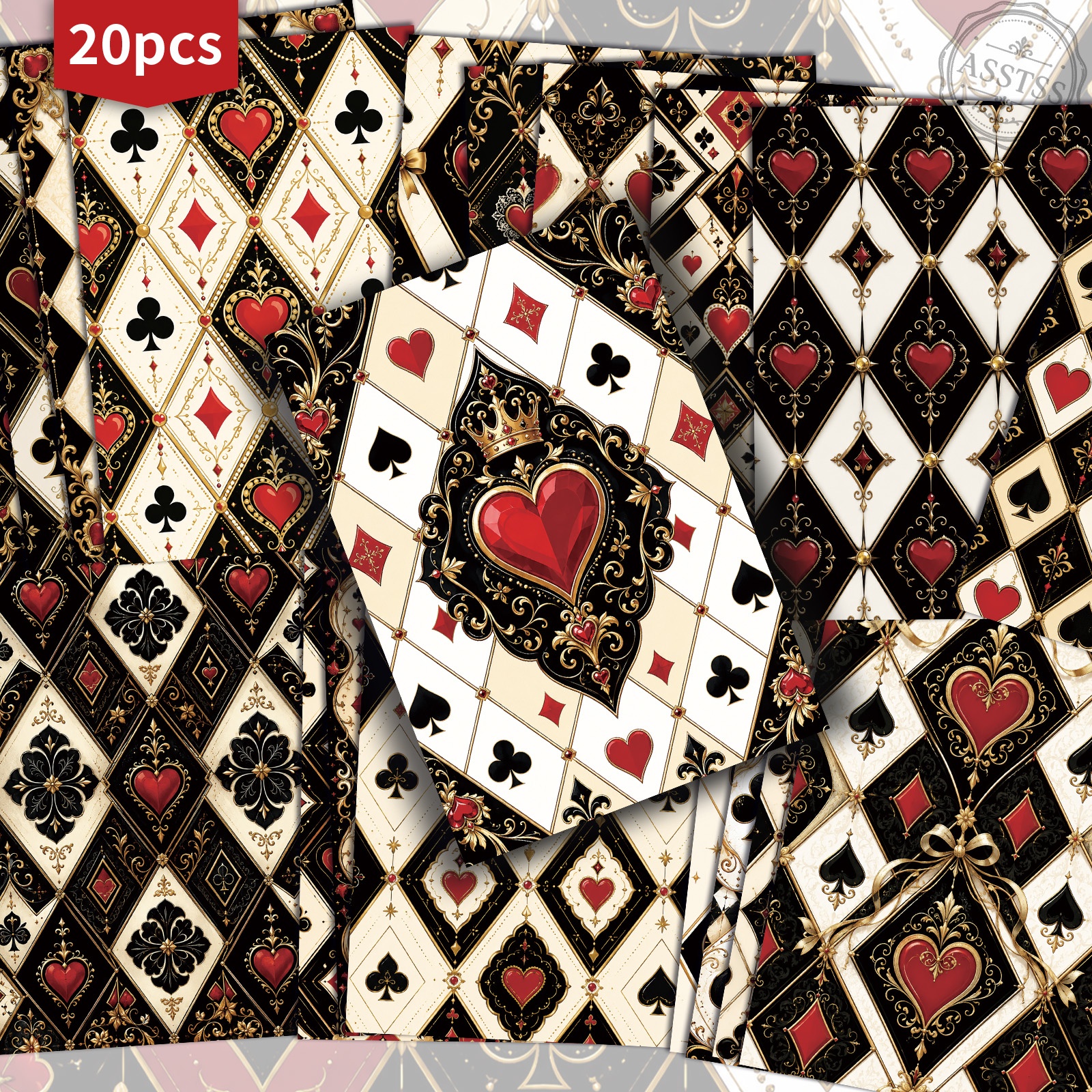 TEMU 20-pack Asstss Vintage Playing Cards Postcards Suitable For Scrapbooking & Crafting - Retro Pinup Suitable For Junk Journals, Collectible