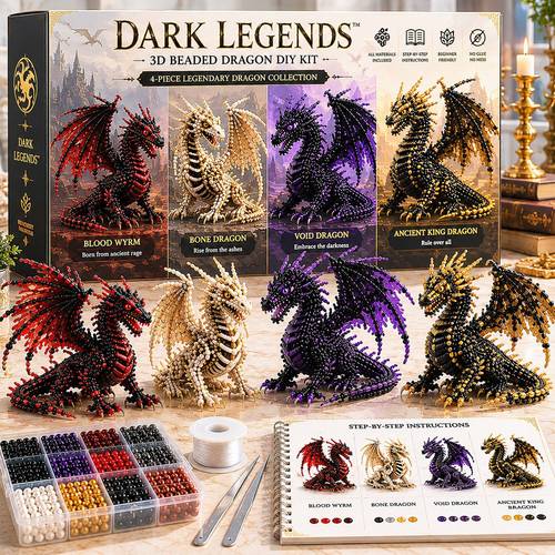 Adult And Teen Animal Beading Kit, Cute 3D Animal Bead Craft Set, Colorful Beads And Instructions, Handmade Craft Kit, Suitable for