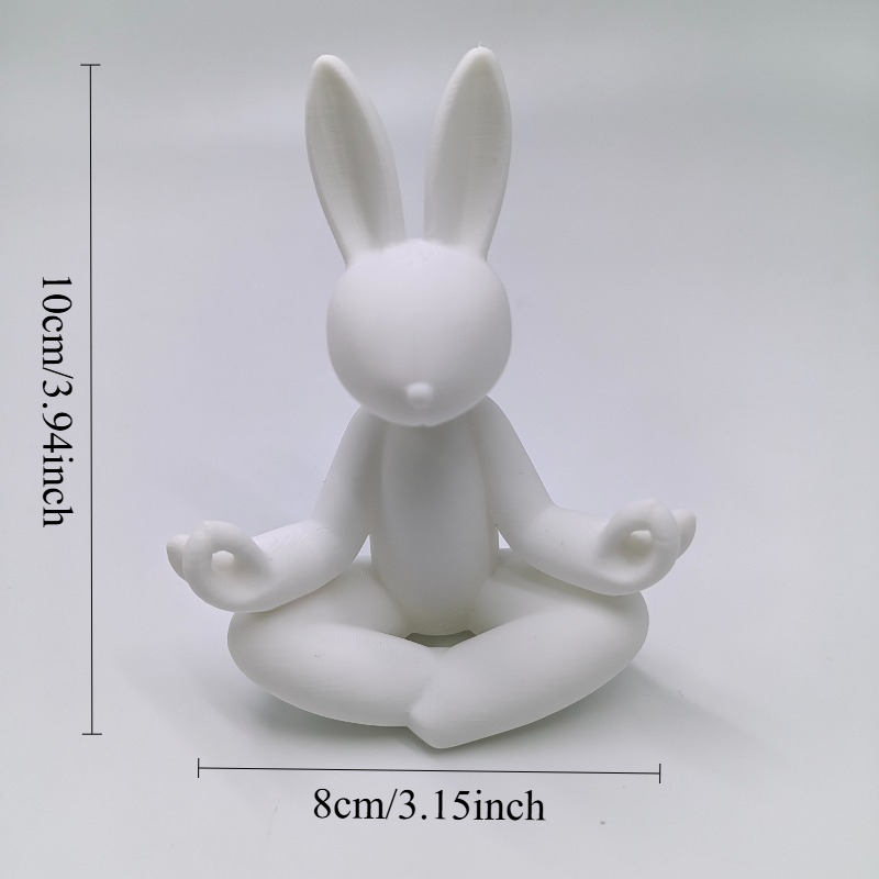 E-shop -Meditations-Hasenfigur-Ornament, kann als Dekorationsartikel für kleine Räume / stimmungsvolles Akzentstück verwendet werden, moderne