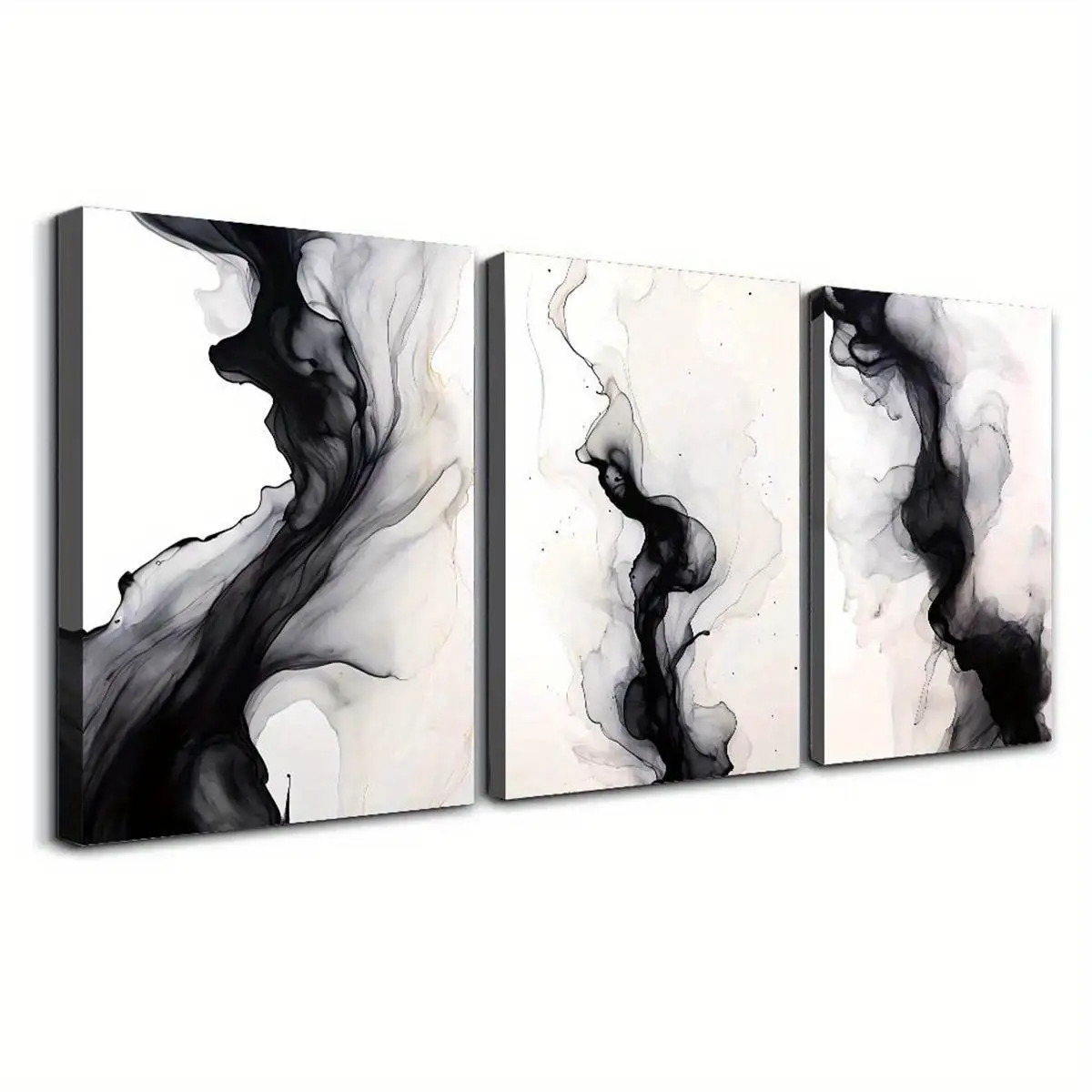 item picture 2d flat posters prints 2d flat 2d canvas 3pcs set with frame modern simple black and white abstract theme decorative painting suitable for easter mothers day st patricks day interior luxury decoration bedroom living room bathroom