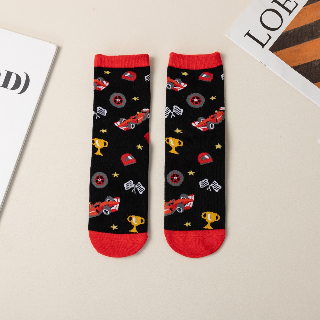 TEMU 1-pair Mid-calf Socks, Unisex Athletic Socks