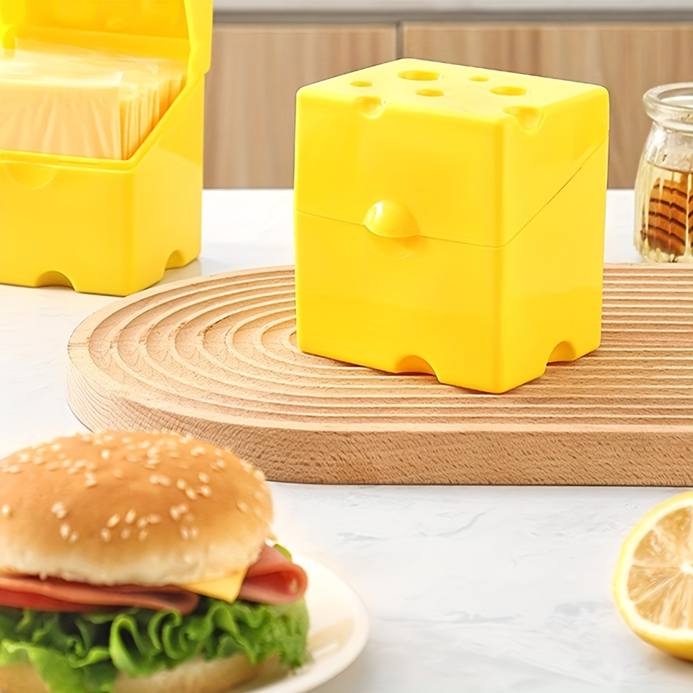 Image of Freezer-safe Plastic Cheese & Butter Storage Container With Lid - Airtight Square Fridge Freezer Container For Dairy, , Butter - Hygienic, Space-saving Refrigerator (no Power Required)