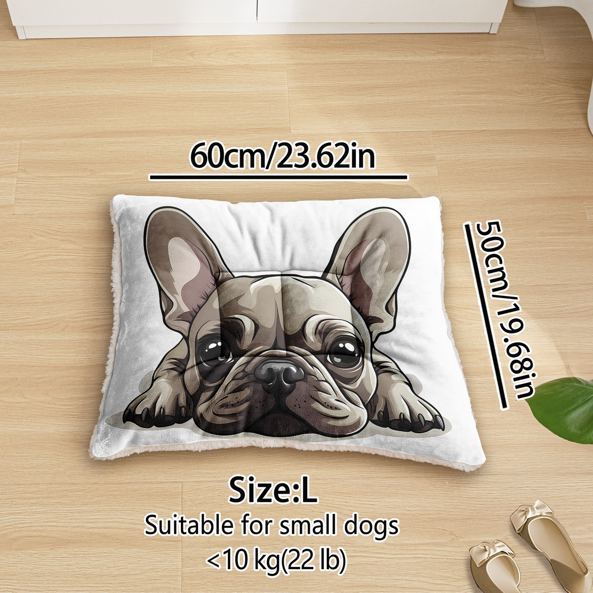TEMU Large Winter Warm Pet Sofa Bed For Medium & Large Dogs - Soft Cushioned Indoor Dog Bed With Cozy Kennel Crate Mat, For All Breed Sizes (french