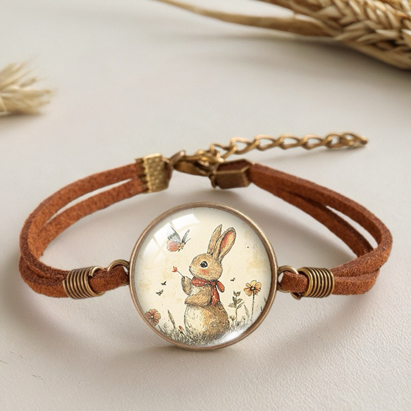 1pc Catching Brown Leather Bracelet Men Fashion Bracelets