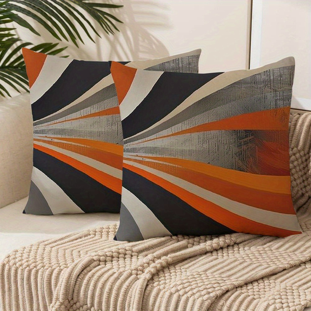 Pillow Insert Orange Grey Throw Pillows Orange Pillow, Orange And