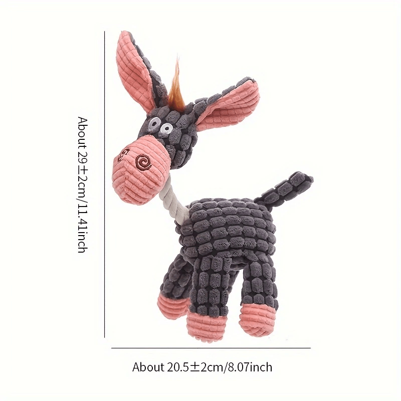 Image of Soft Plush For Dogs - Tough And Chew-friendly With Dual Squeakers (bb Sound & Squeak) Ideal For Medium-sized Dogs And Puppies - Long-lasting Interactive Gift For Pets