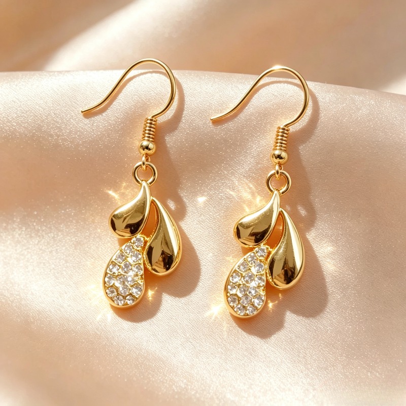 TEMU 1 Pair New Women's Fashion Temperament Drop Earrings Suitable For Daily Commute, Parties, And Dates, Ideal Anniversary Or Valentine's Day Gift