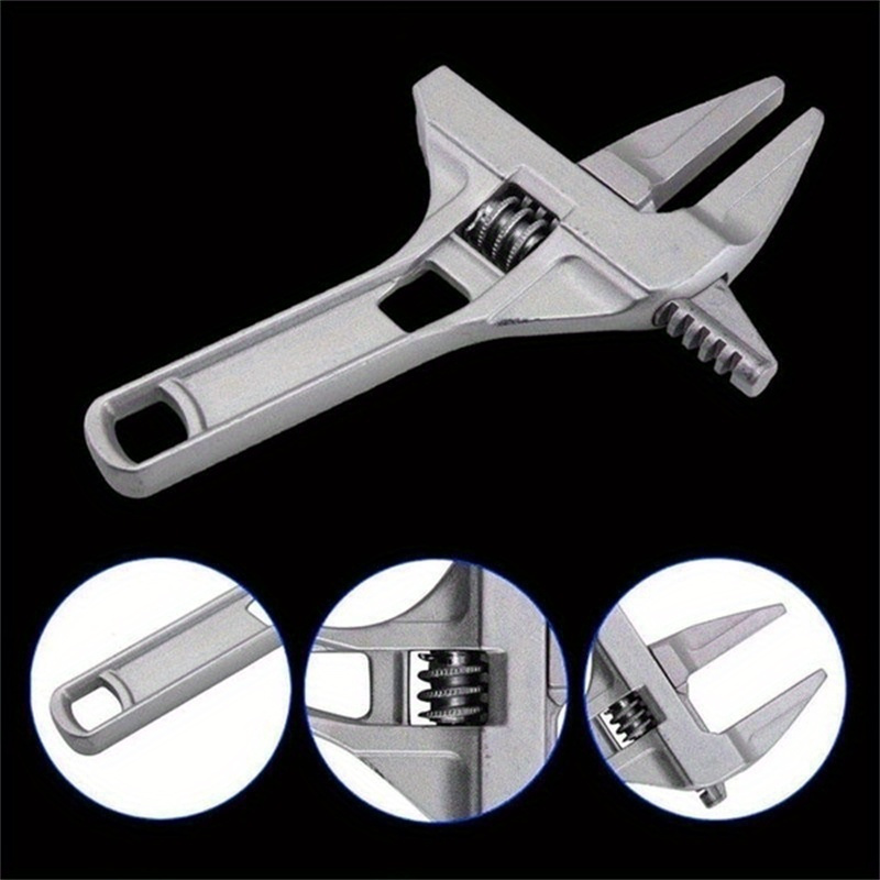 Llave Multifunción de Aleación de Aluminio - Ajustable, Agarre Fuerte, Ideal para Reparaciones en Baños, Apta para Tubos y Válvulas de 6-68mm