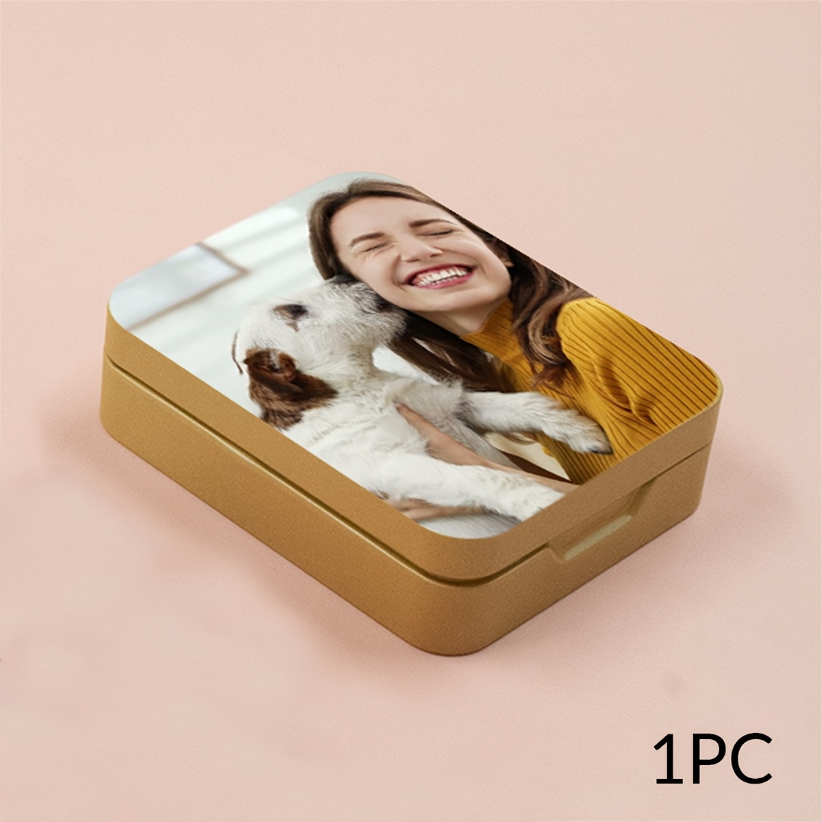 TEMU Mini scatola portaoggetti personalizzabile, scatola decorativa per foto personalizzata, regalo di compleanno , da viaggio, ornamento per le