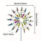 4pcs set 2 poles 1 3d windmill 1 conveniently packaged for easy assembly and dancing with the wind outdoor decoration windmill windmill yard and garden metal decoration