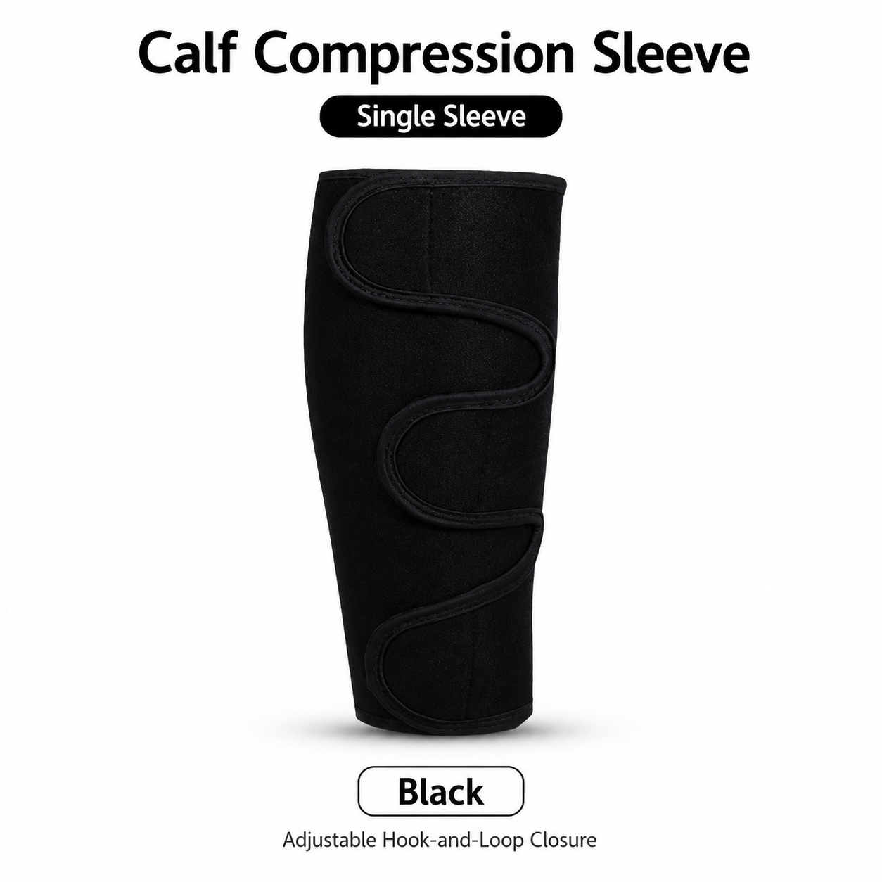TEMU 1pc Adjustable Calf Compression Sleeve For Men And Women, Hook-and-loop Calf Support Wrap, Lightweight Breathable Leg Sleeve For Running,