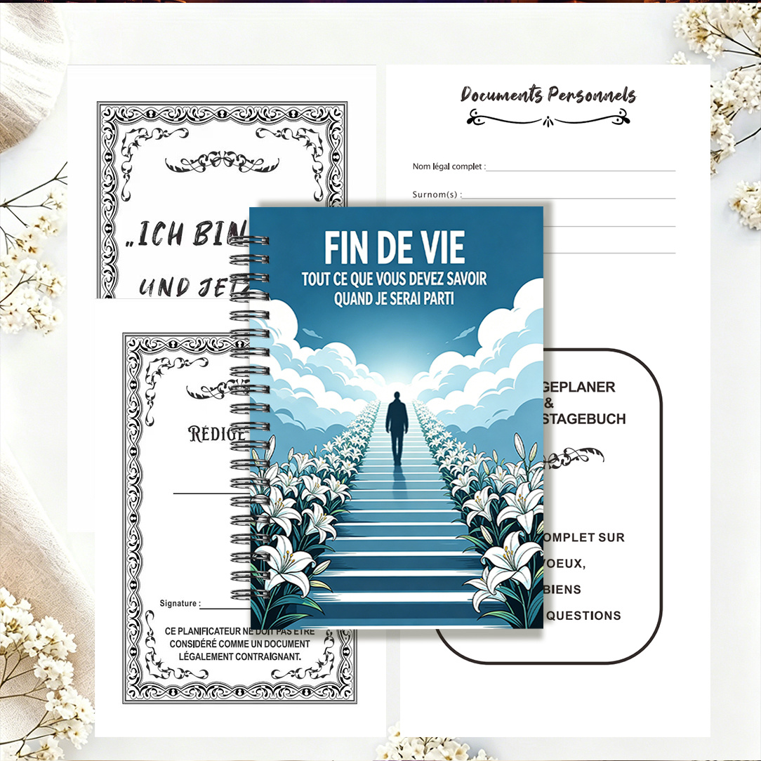 TEMU 1pc Personal Organizer, French Version - End-of- Notebook, Suitable For Estate Management, Will Registration, Post- Arrangements, Includes Will