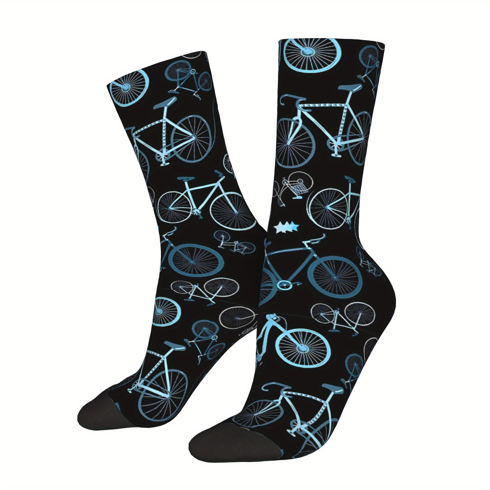 TEMU 2d Print Love Bikes Kawaii Socks Cycling Stockings Gift