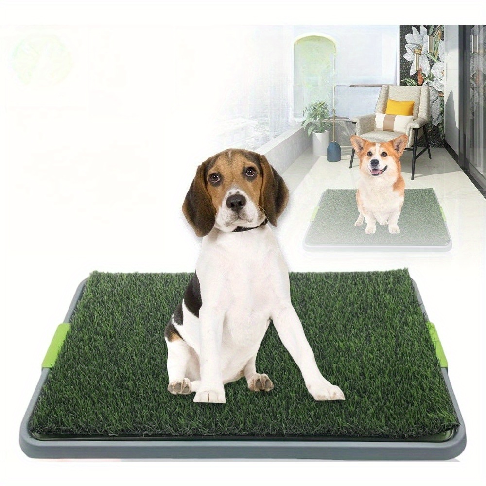 Image of 1pc Puppy Toilet Featuring An Artificial Grass Barrier And A Collection Layer, Easy To Clean, Designed For Waste Training, Ideal For Indoor Use