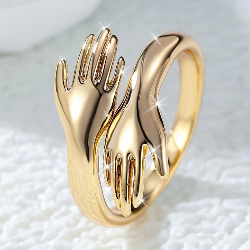 E-shop Damen Verstellbarer Öffnungsring – für Partys & – Plattierter Hands-Öffnungs-Schmuck, Minimalistischer Statement-Ring für Events & den ,