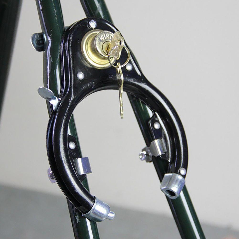 TEMU Candado de seguridad de U para bicicleta, patinete, moto y rueda con 2 llaves, para accesorios de ciclismo deportivo y de entretenimiento
