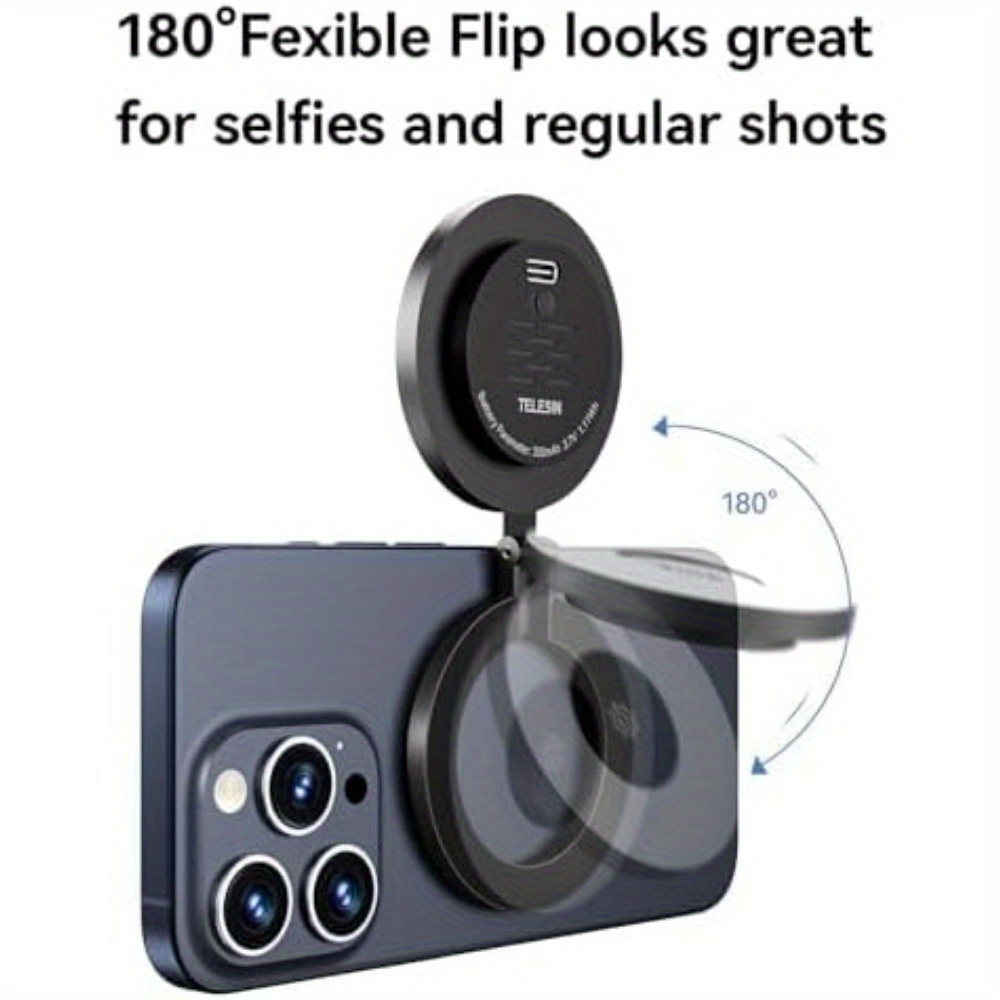 K&F CONCEPT Selfie Licht Magnetisch - LED Ringlicht Mit Spiegel Für Handy