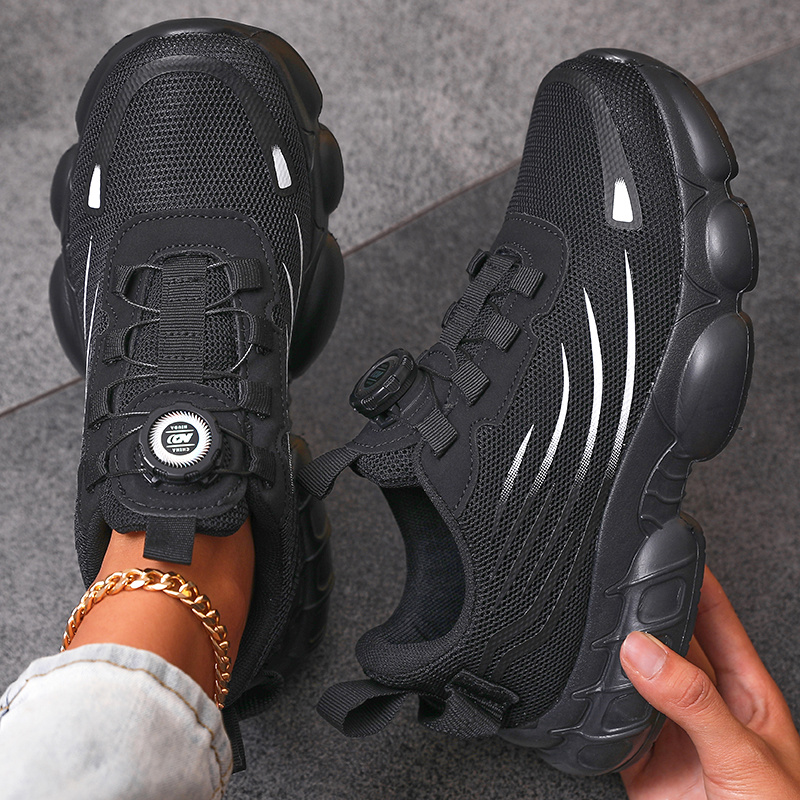 TEMU Men's Outdoor Sports Shoes, Rotary Design, Breathable Mesh With 3 Colors , Lightweight Thickened Cushioning Sole Running Shoes, Comfortable