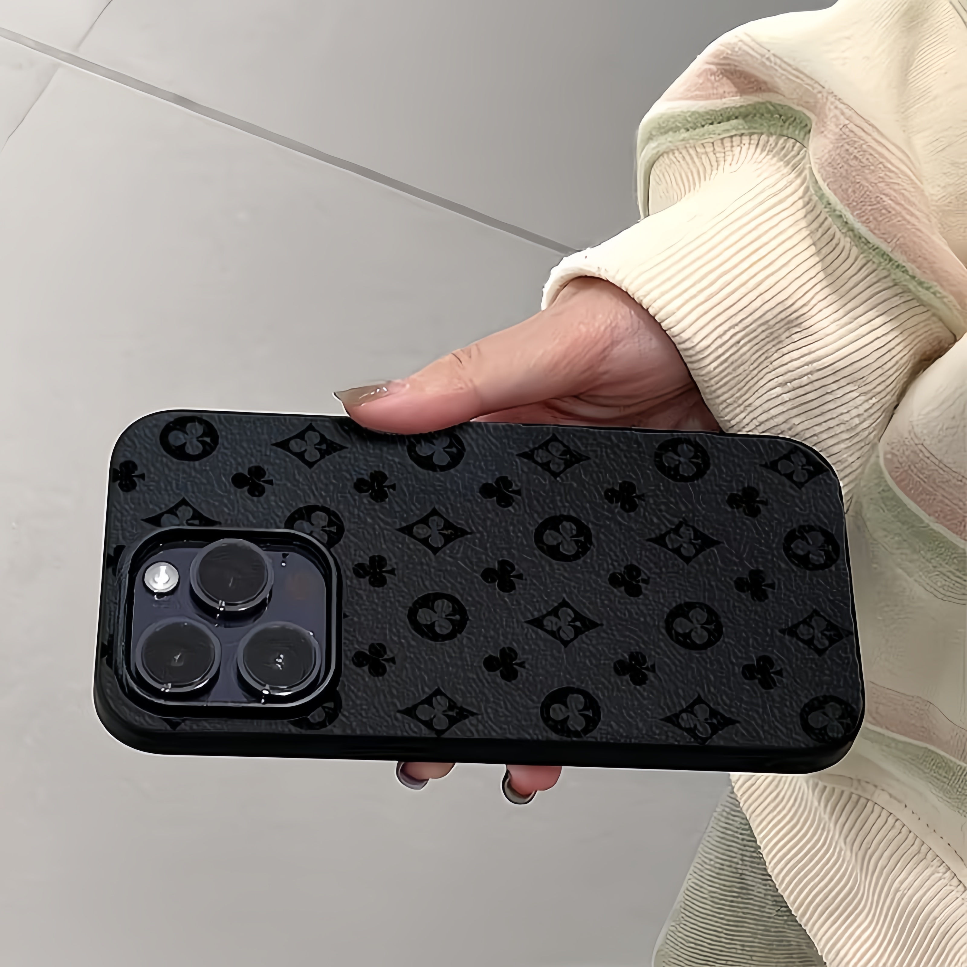 TEMU para teléfono: 1 de lujo de moda con estampado y de , TPU de cobertura total, compatible con iPhone 11 12 13 17 Pro Max