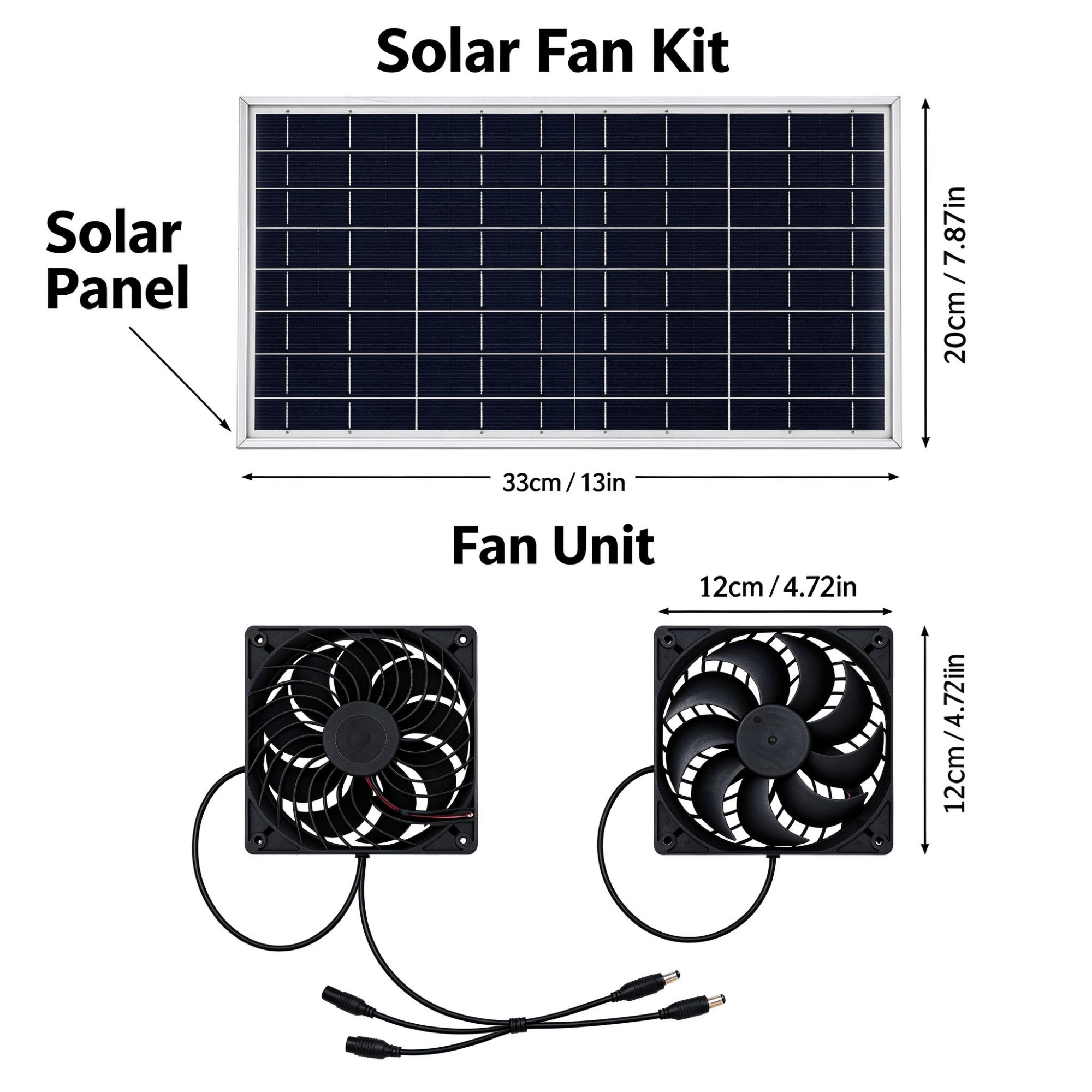 TEMU Solar Dual Fan Ventilation System, 50w Dual Fan Ventilation For Chicken Coop Rabbit Cage Pet House, Greenhouse Rv