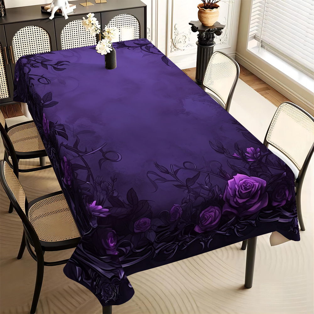 

Stain-resistant & Waterproof Floral Print Tablecloth - , Holidays & Parties, Fits Square & Rectangular Tables