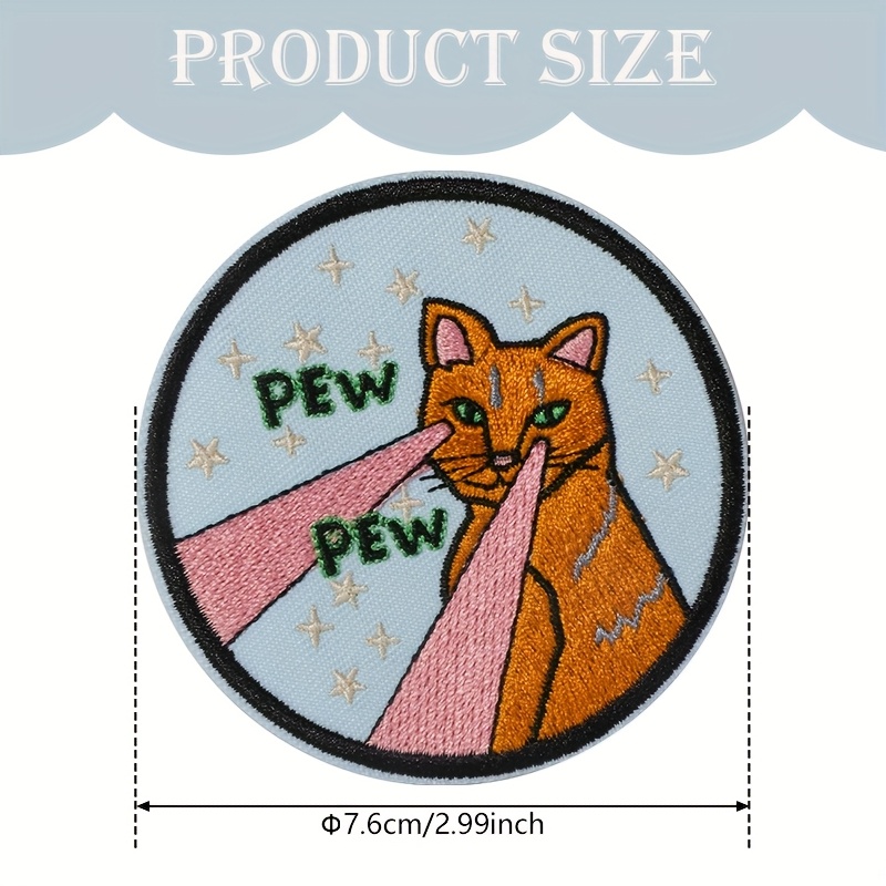 TEMU 1pc Iron-on Embroidery Patches Compatible Clothes, Hats, Bags - Cute Animal & Applique Badges With No-sew Activation, Fabric Decoration Jackets,