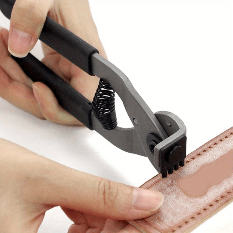 

4- Leather Hole Punch Pliers - Precision Craft Tool For Belts, Straps & Diy Projects, Metal Construction