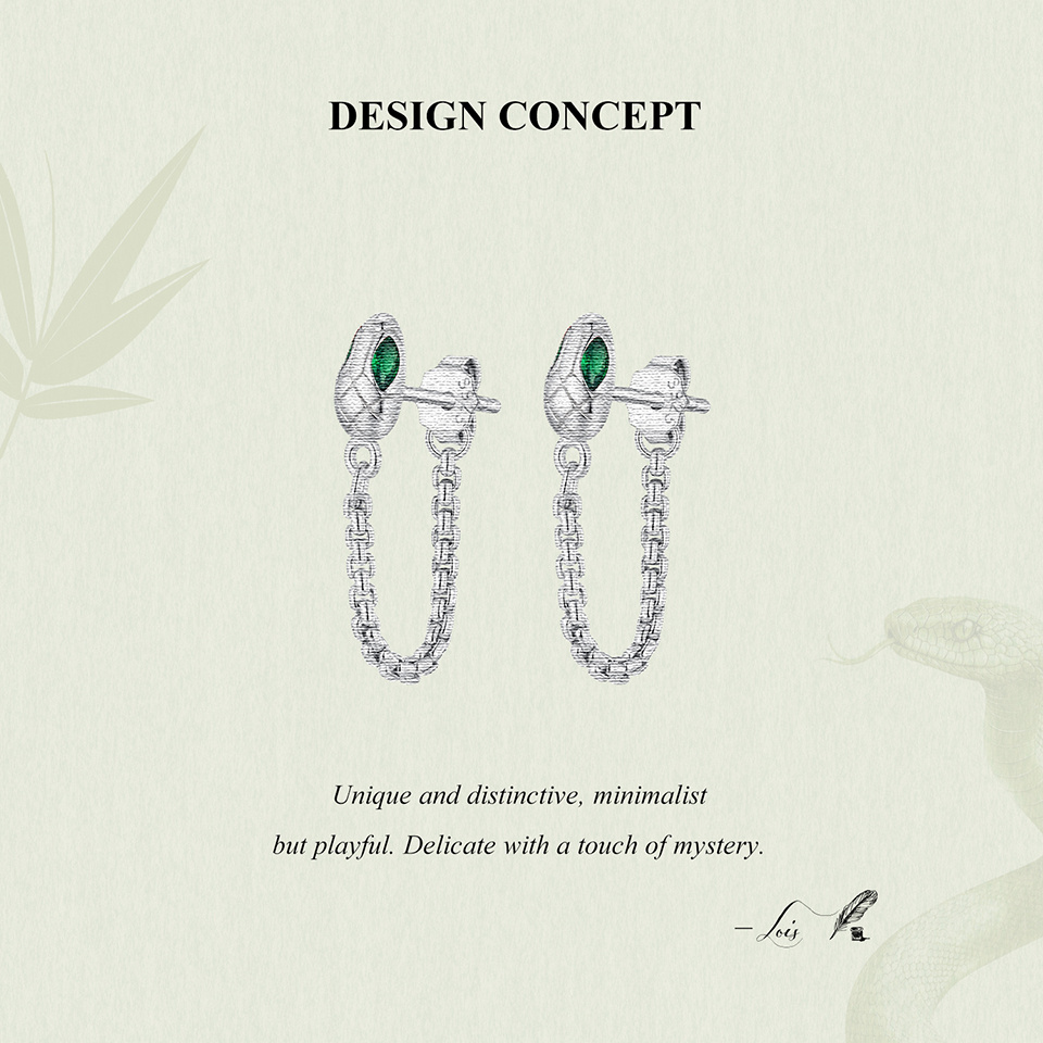 1 pair of gamoer chic snake tassel hoop earrings for women - vintage punk style, hypoallergenic 925 sterling silver with green gemstone eyes,   music festivals & parties details 2