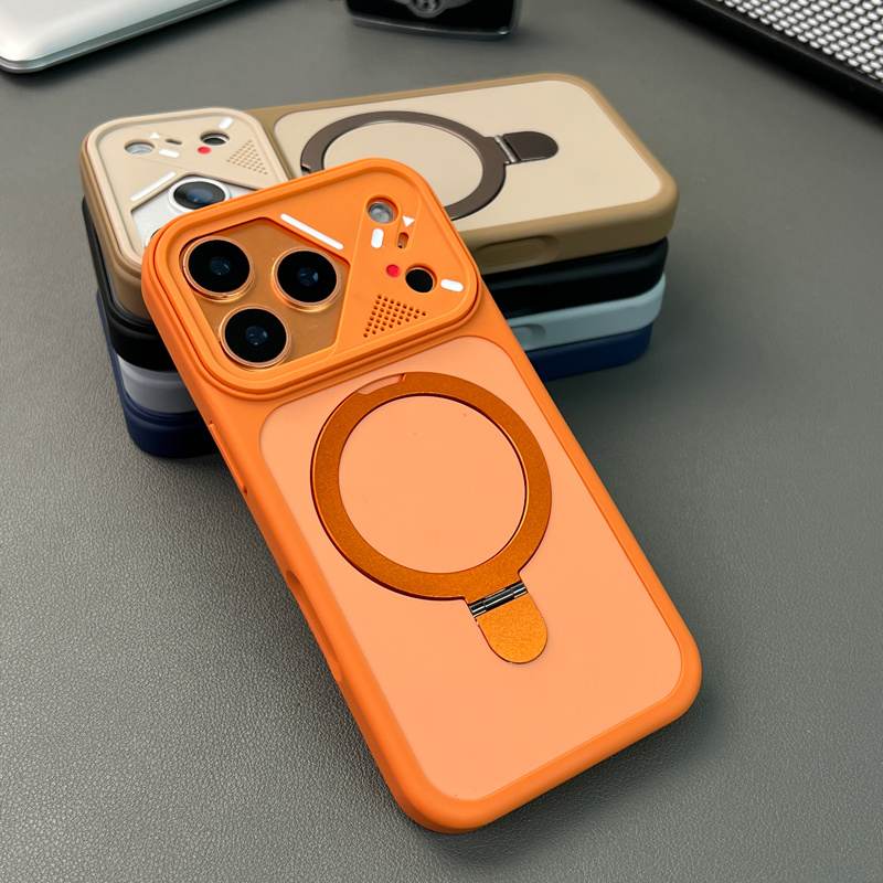 Phone Case - Case Compatible with Iphone 17 Pro Max, Featuring a Built-In Stand, Magnetic Design, Fully Protective Silicone for Iphone 14, Stylish And Trendy, Also Suitable for Iphone 13