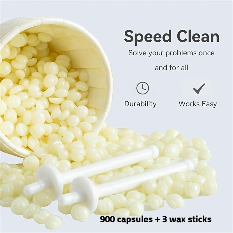 Image of 900 Wax Beads + 3 Wax Sticks, [portable Nose Hair Removal Kit] Care Portable Nose Hair Removal Kit – Suitable For Nose, Eyebrows, And Facial Hair Removal, Unisex
