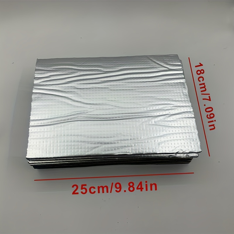 TEMU 10pcs Car Engine Hood Sound Deadening Panels- Thermal Insulation Material With Adhesive, 5mm Thick, Suitable For Universal Car And Truck Hood