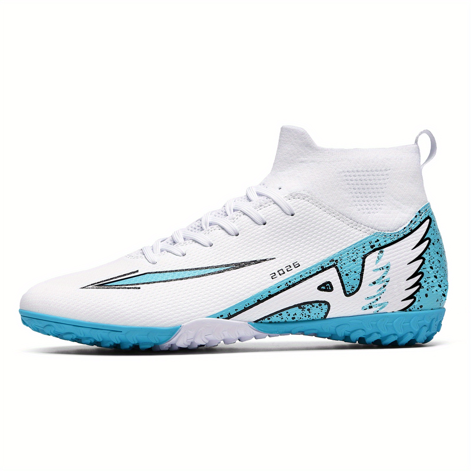 Zapatillas de Fútbol para Hombre, Botas Antideslizantes TF con Tacos Profesionales para Competición y Entrenamiento, Botas para Césped Exterior, Zapatillas Deportivas Ligeras y Transpirables de Caña Alta para Adultos, Clásicas y Ligeras para Parejas