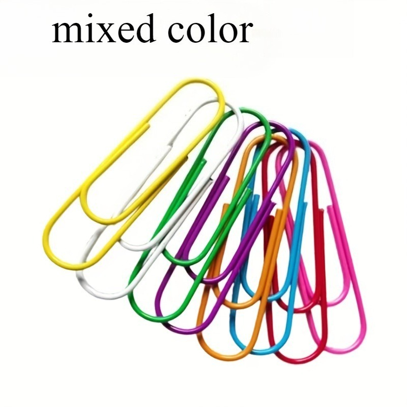 TEMU 9pcs, Extra Large Color-coated Paperclips - Extra-large Paperclips Suitable For Office And Study Document Organization