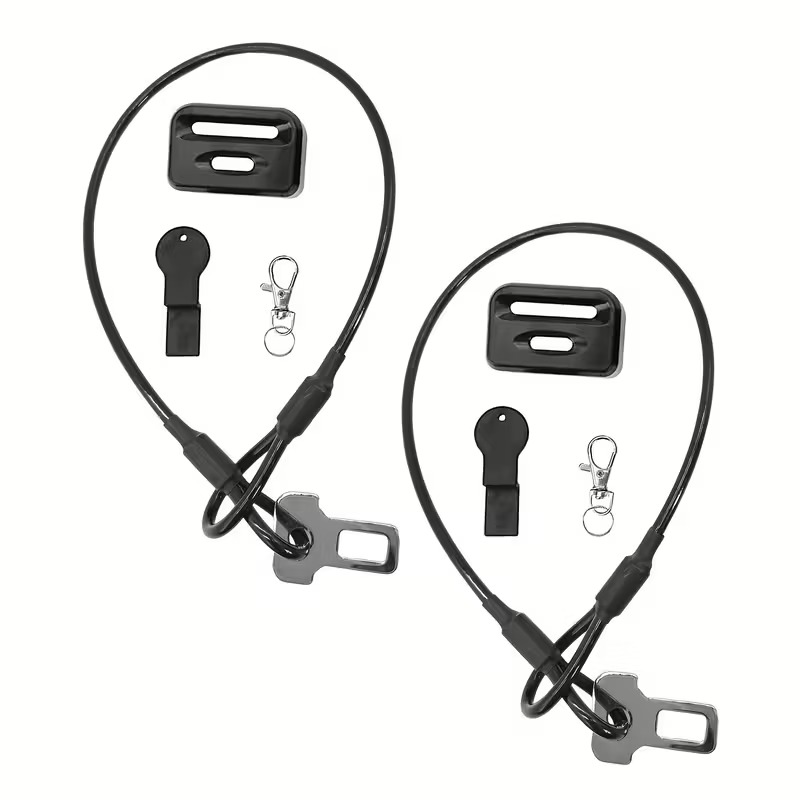 Image of 2 Sets Of Car Door Anti-theft Devices, Rv Anti-theft Locks, Protective Trucks, Commercial Vehicles, Camping Sliding Doors, Locking Clips, Rv Locks