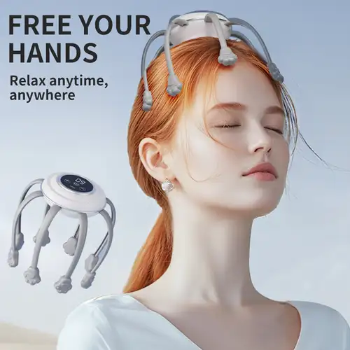 Head Octopus Massager, USB Rechargeable, 500mAh, Portable Massager, Head Massager, Massager Head Octopus Massager, USB Rechargeable, 500mAh, Portable Massager, Head Massager, Massager