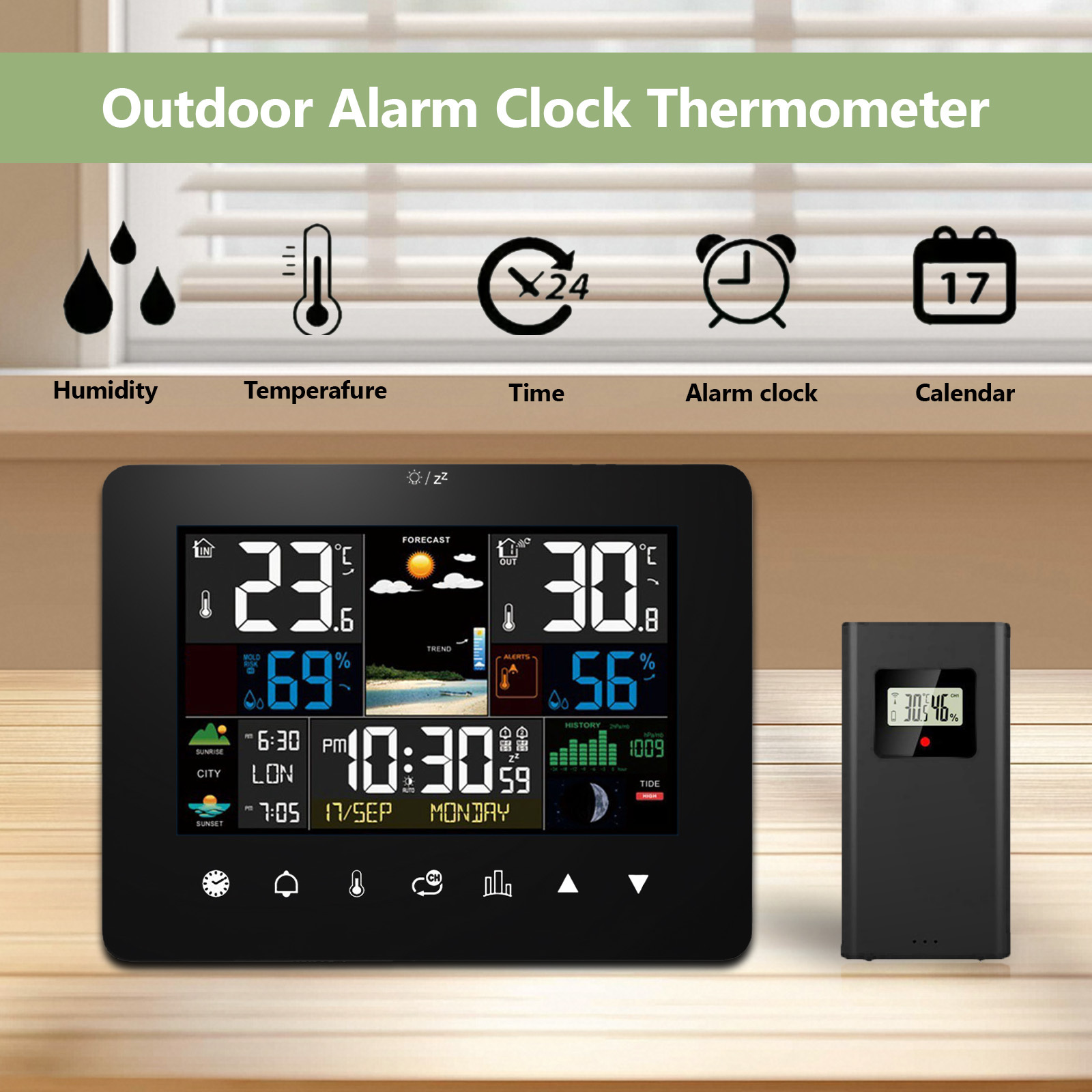 DreamSky Weather Station Indoor Outdoor Thermometer Wireless - Digital No Manual