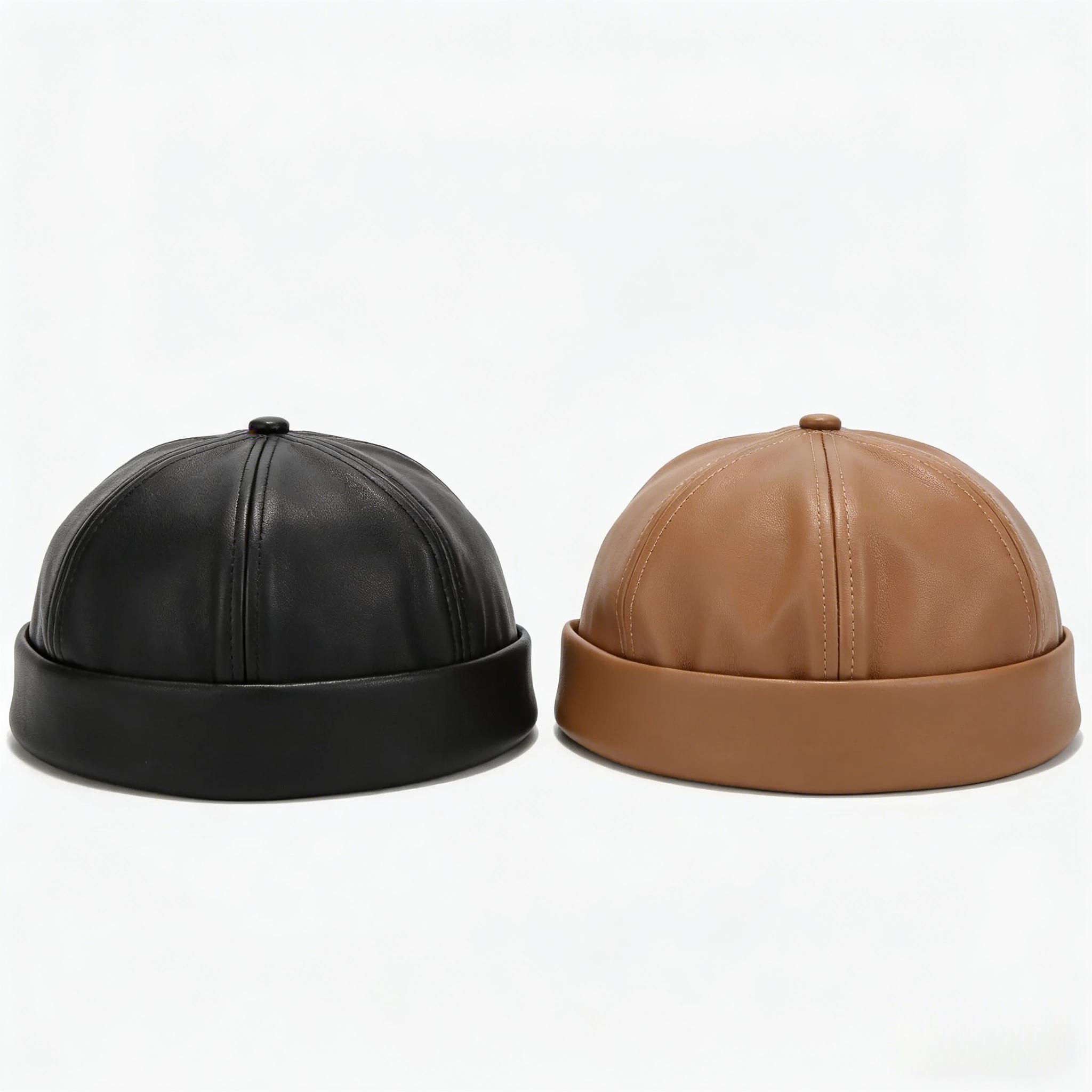TEMU 2 Vibrant Faux Leather Berets, Sleek And Glossy, Embodying A Retro Yet Luxurious Style, Wear And As Gifts For Holidays