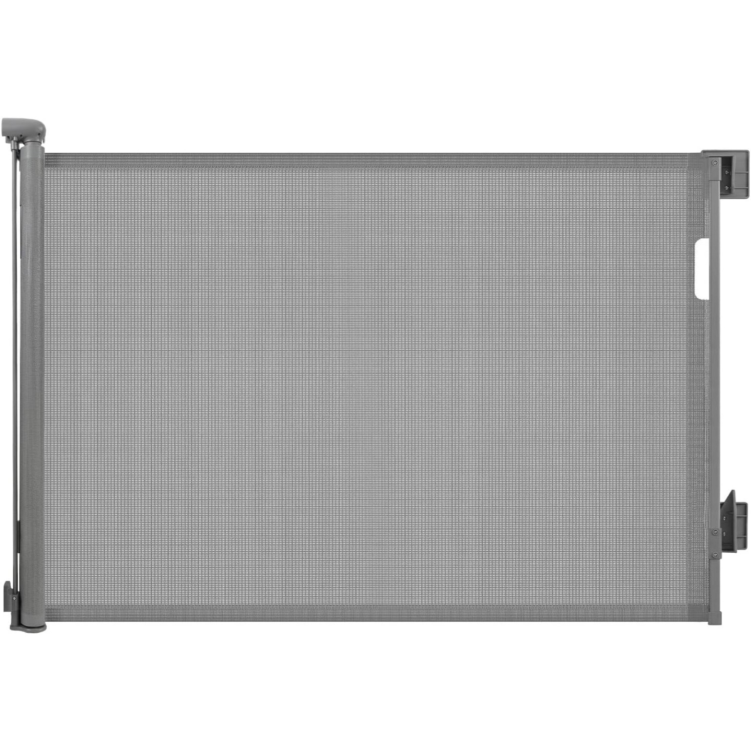 Extendable Door Safety Gate, 150cm, Stair Safety Barrier, Stair Safety Door, Retractable Door, Extendable Dog Barrier For Indoor And Outdoor Use, Gray/black