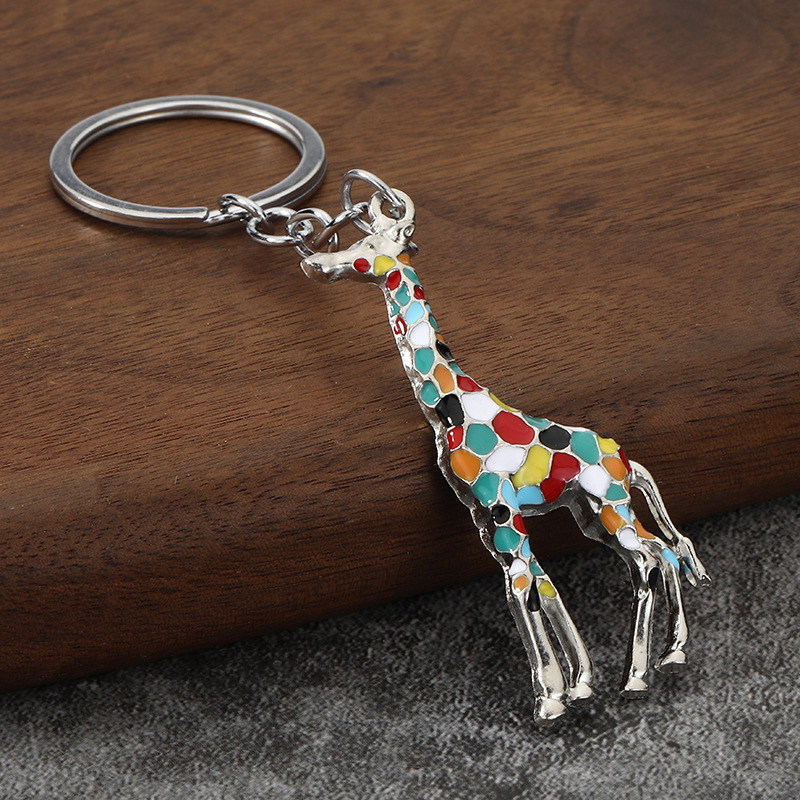 E-shop Damen Schlüsselanhänger, kreativer Schlüsselanhänger, Giraffen-Design, exquisiter Schlüsselanhänger, Schultaschenanhänger Accessoires,