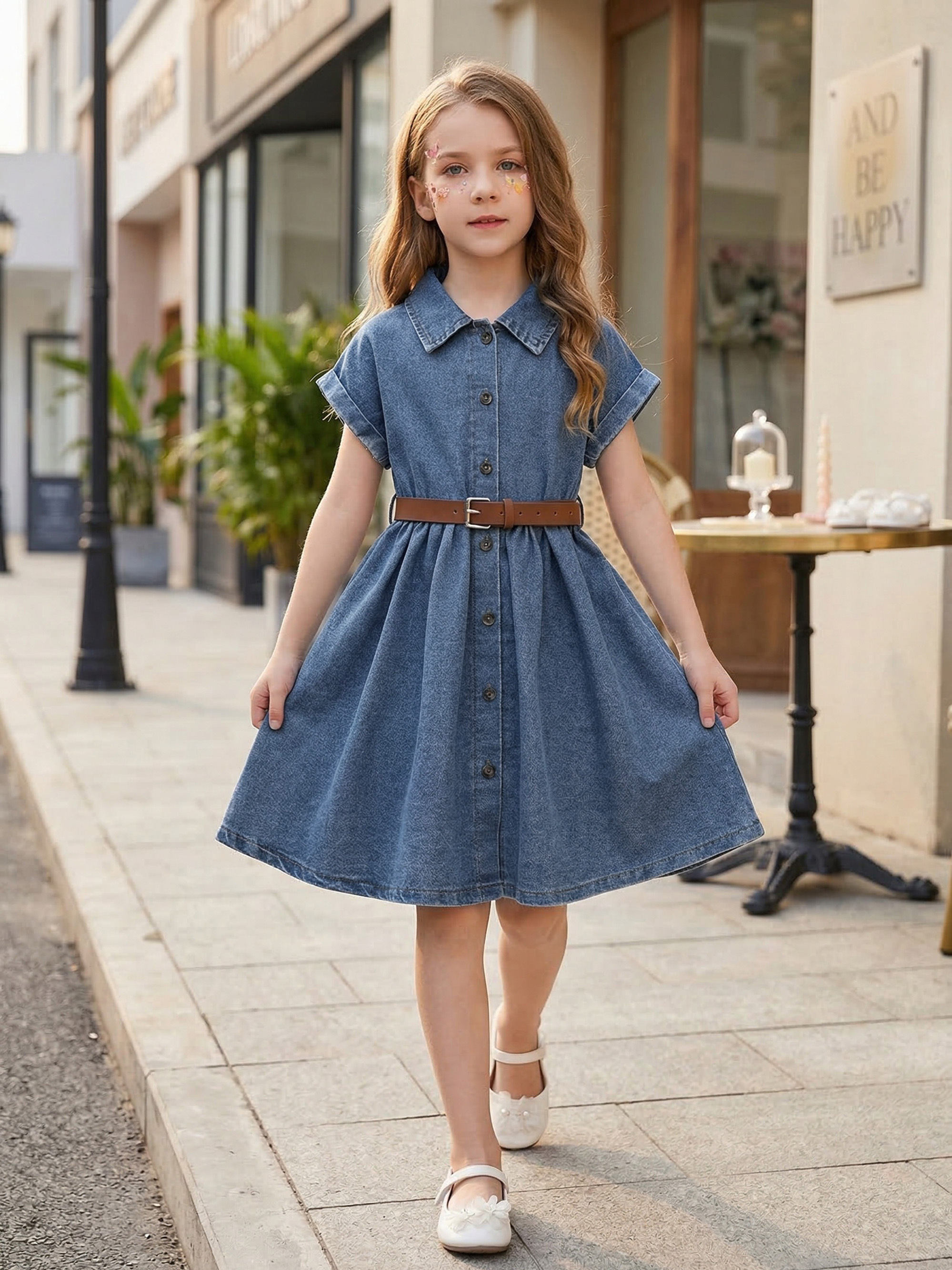 white christmas dresses I Love Country Denim Mini Dress main image 0