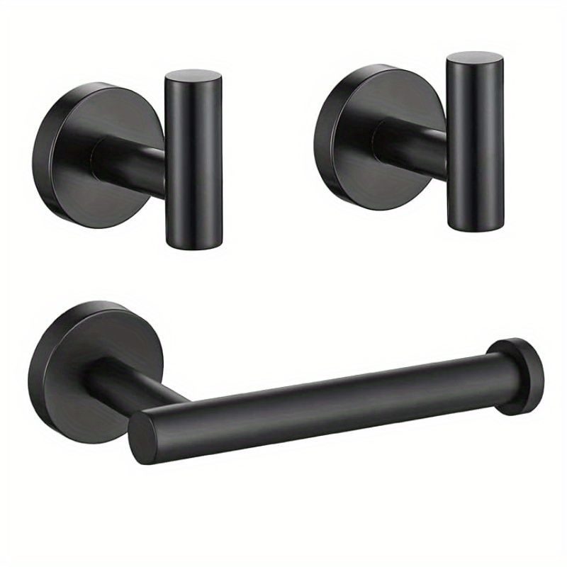 E-shop 3-teiliges Badezimmer-Hardware-Set – Enthält Handtuchhalter und Toilettenpapierhalter, rostfrei, geeignet für moderne Badezimmer, Wandmontage –
