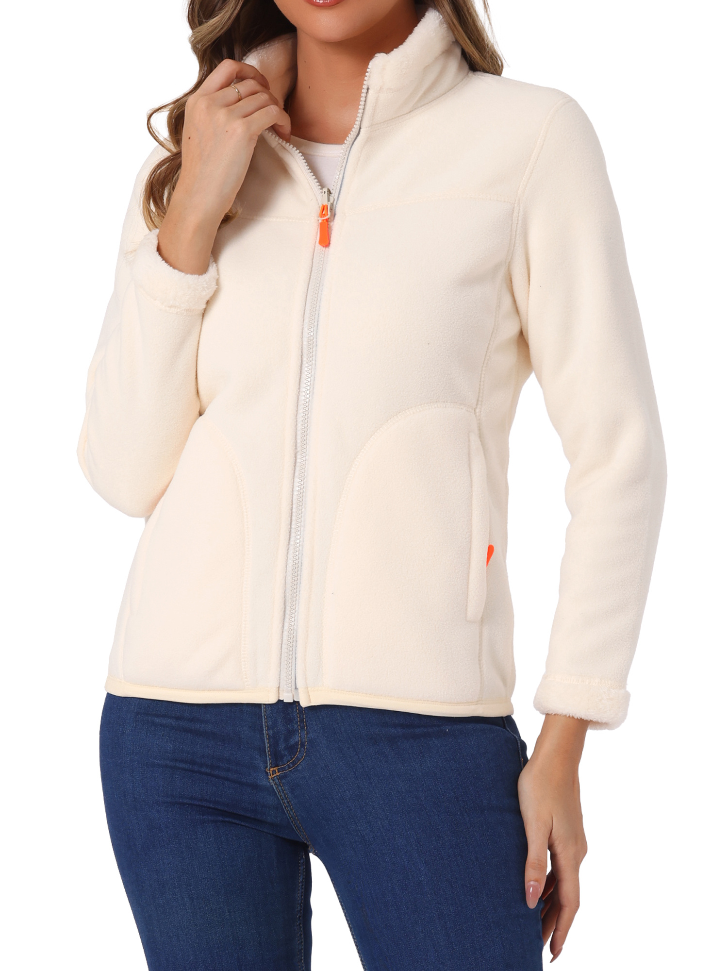 high neck zip up jacket sold on Temu United States