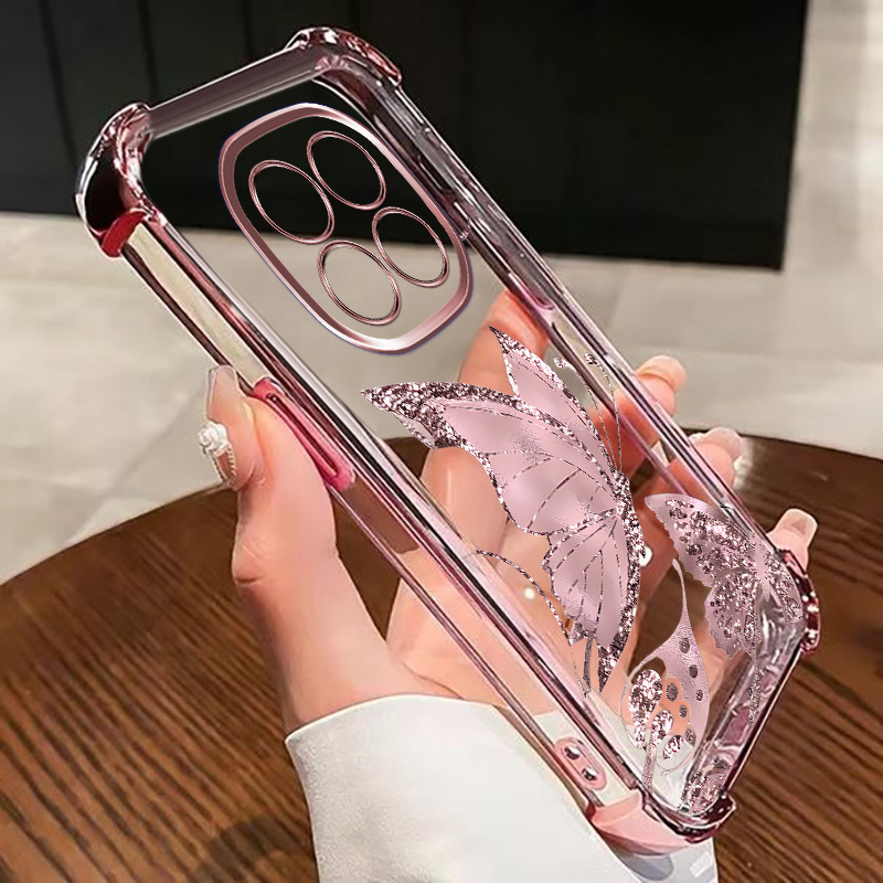 TEMU Custodia per telefono: per Redmi Note 15 4G, 15 5G, 15 Pro 4G, 15 Pro 5G, 15 Pro+ 5G, custodia morbida con stampa rosa , custodia antiurto con