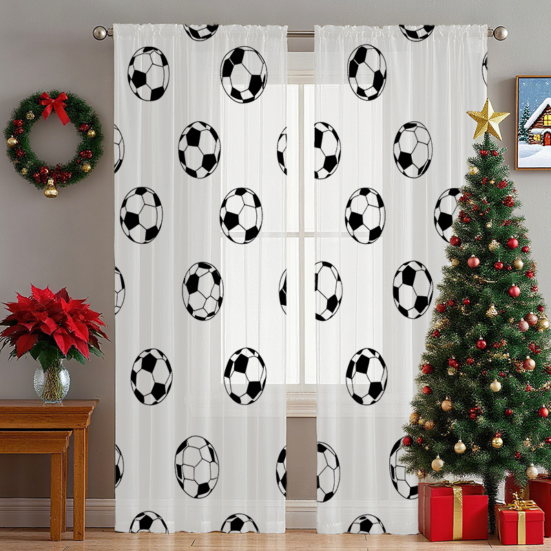 TEMU Set Of 2 Window Screens - Basic Football Design, Ideal For , , And As Decor For Living Room And Bedroom Windows And Doors