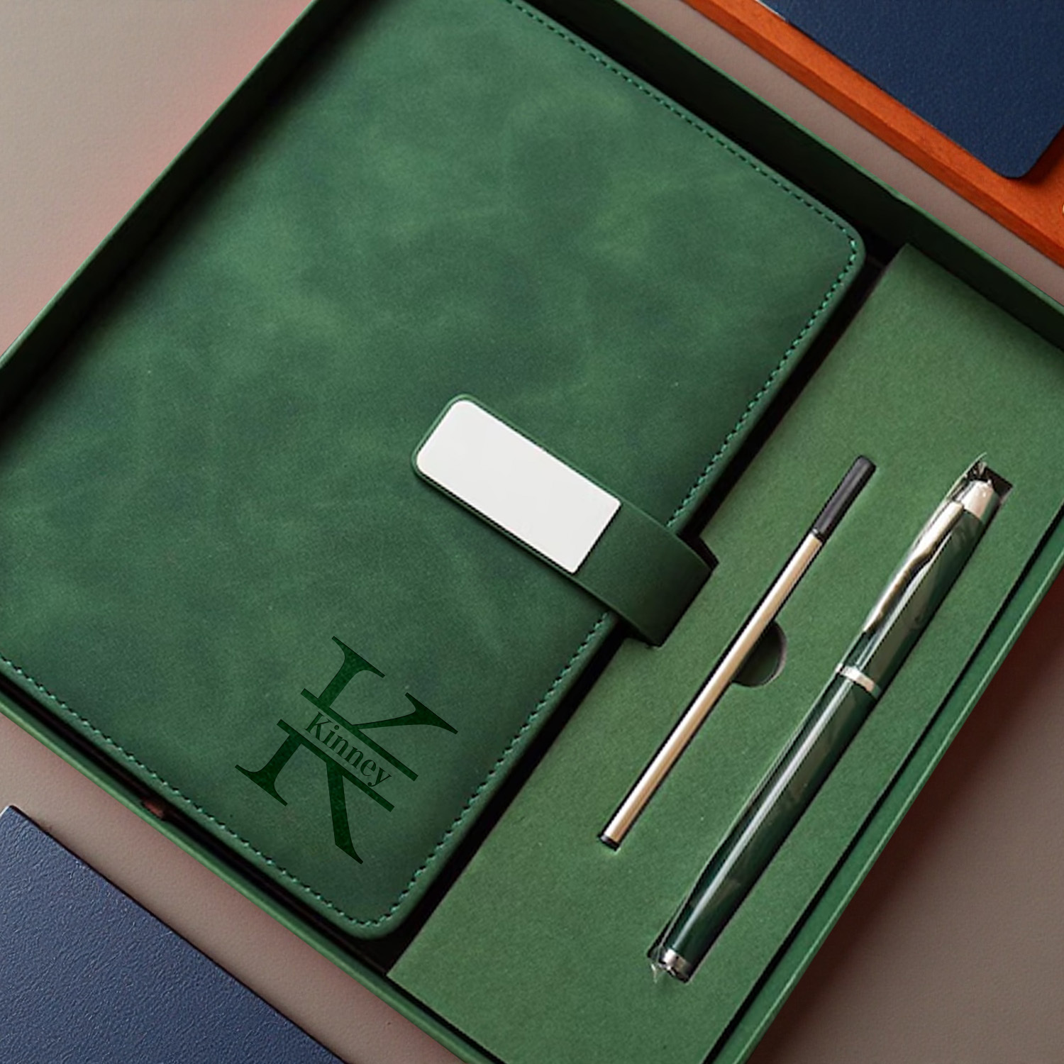 TEMU 1pc Gift Box | A-z Letter Engraving | Practical Stationery Gift | Suitable For College Students And Office Workers | Father's Day Gift