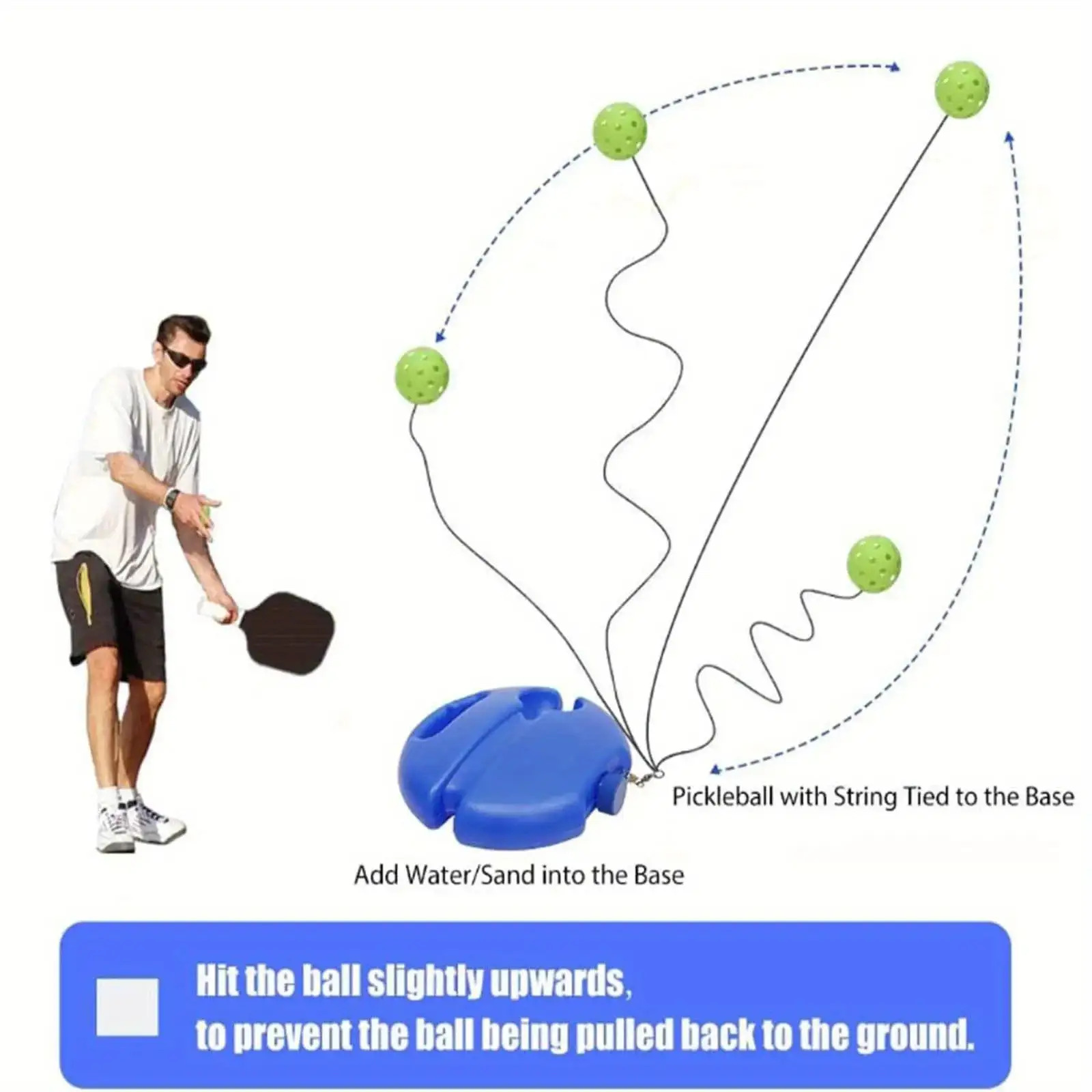 pickleball high   trainer pickleball rebounder durable indoor and   aid beginner practice Product details 9