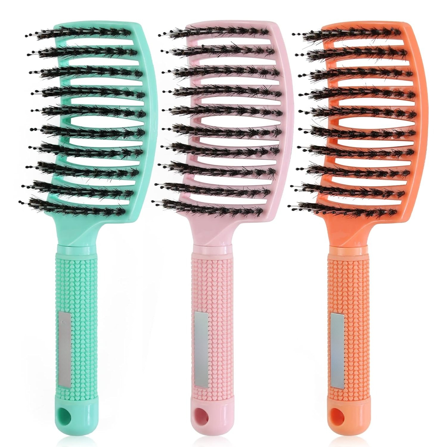 TEMU [] 2/3pcs Brosse à démêler ventilée à séchage rapide pour massage, ensemble de brosses à cheveux à poils - , brosse à démêler pour femmes longs,