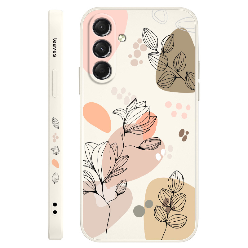 TEMU Чохол для телефону - Чохол для телефону Line Leaves для Samsung Galaxy S25 FE, захисний чохол для запобігання падінню, м'який чохол