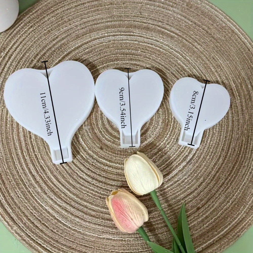 3pcs Heart Resin Molds Keychain Doorplate Decoration Molds Handmade Decoration