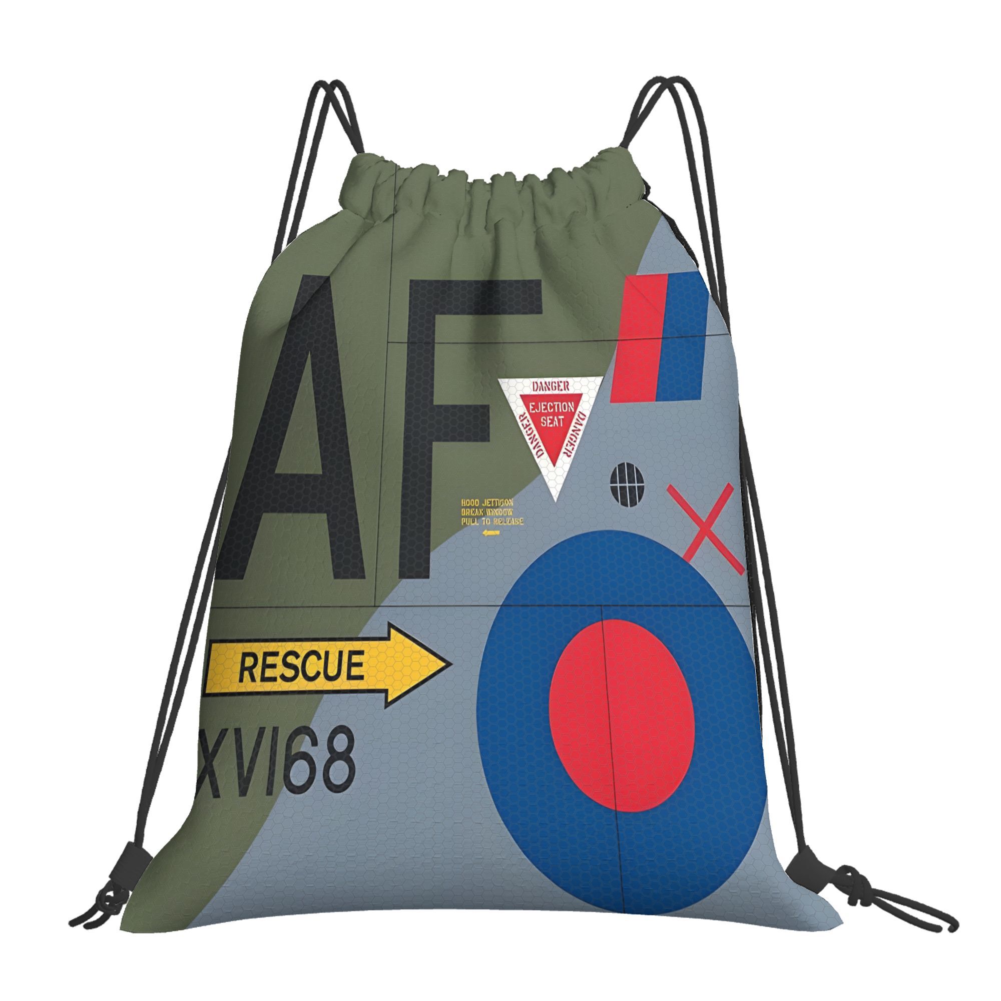 TEMU Drawstring Bag, 1pc British Pirate Bundle â Aviation-themed English Airplane Drawstring Bag, Multifunctional Travel Shoe And Clothing Storage